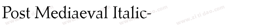 Post Mediaeval Italic字体转换